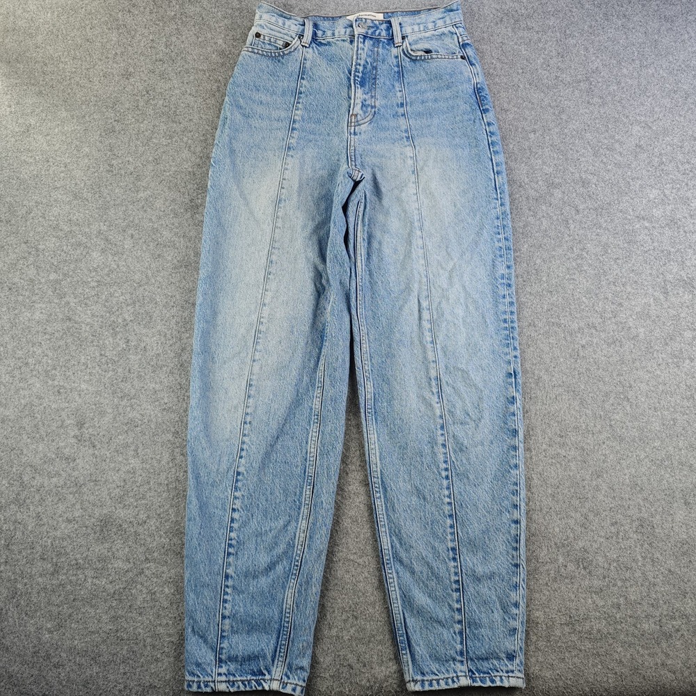 Reformation Jeans Women's 24 Blue Montauk Wash High Rise Barrel Tapered